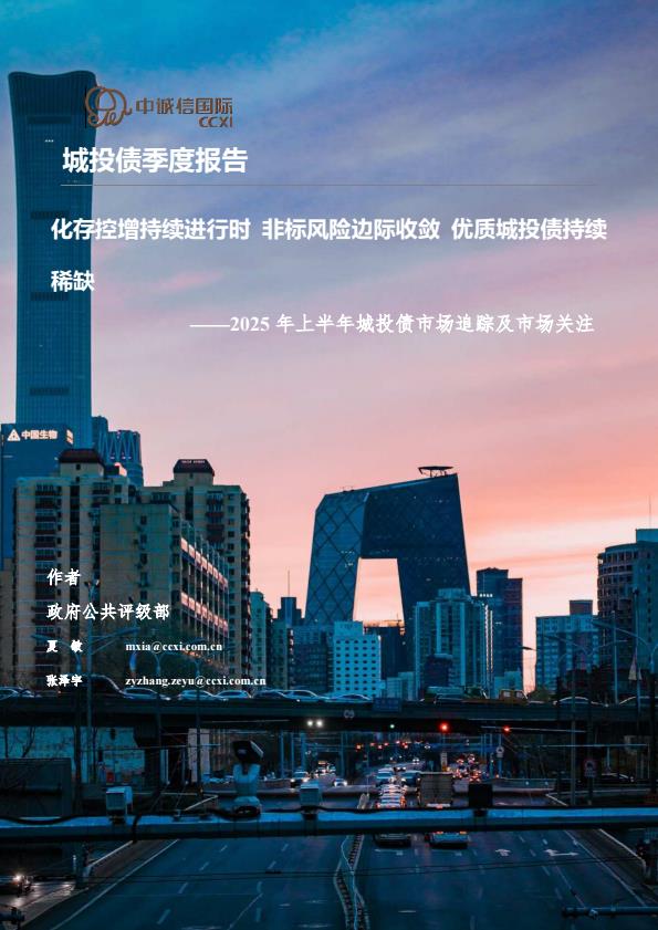 【19559E】2025年上半年全国城投债市场追踪及市场关注